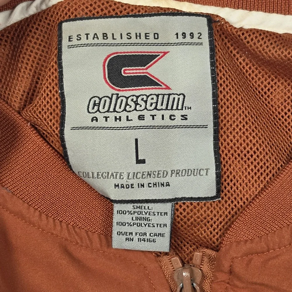 Colosseum Texas Longhorns Mens Large Short Sleeve‎ 1/4 Zip Pullover Windbreaker